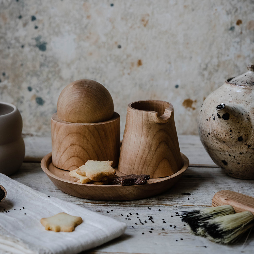 Premium Handcrafted Wooden Tea Set - Eco-Friendly & Traditional Tea Ceremony Gift for Home, Office, or Meditation Use