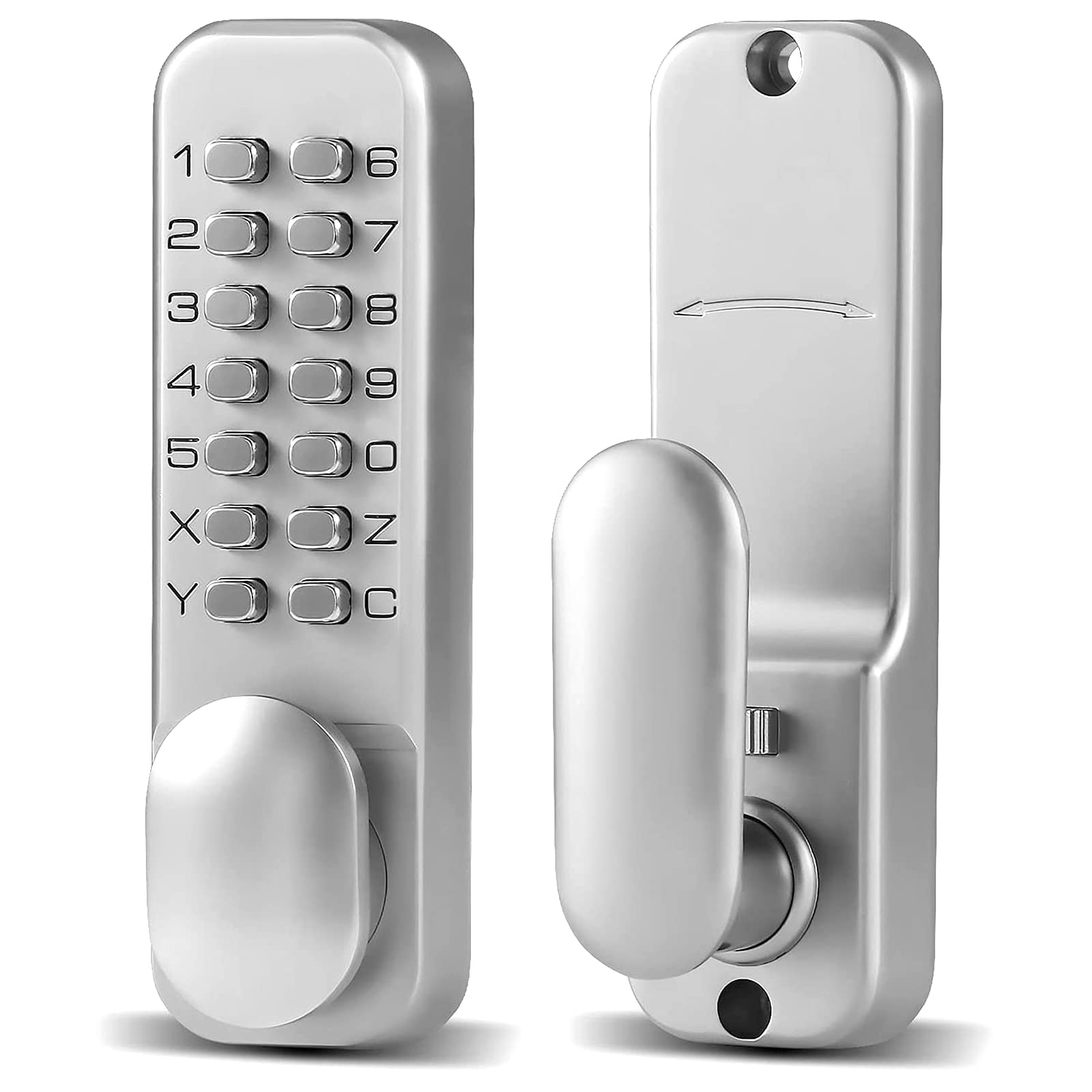 Brightison Keyless Entry Door Lock - 6 Digit Mechanical Keypad, Adjustable Backset (2-3/8