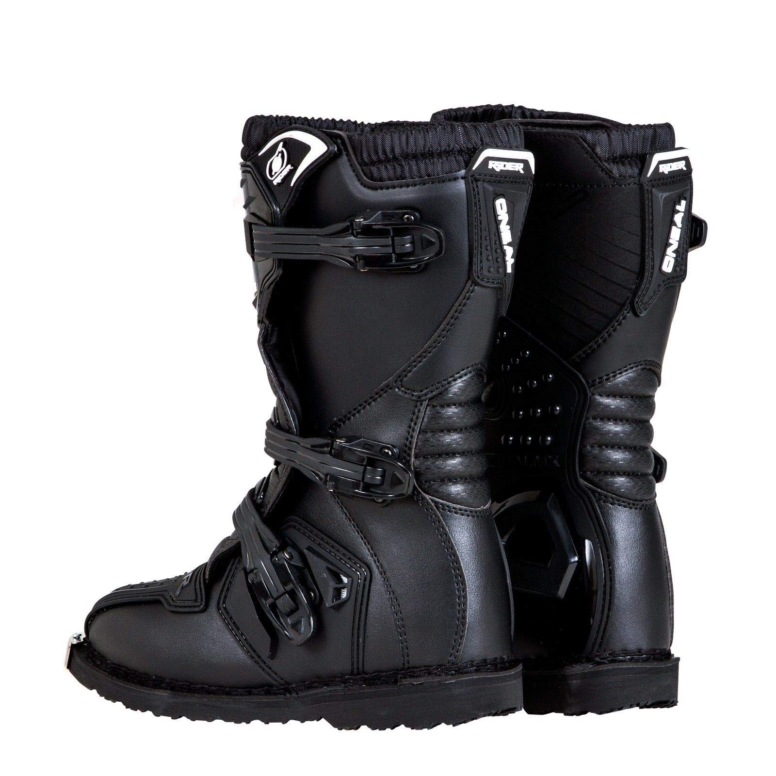 O'Neal Boys Rider Boots - Black K1 Motorcycle Boots for Kids - Durable & Comfortable Riding Boots for Boys - Perfect for Motocross, Dirt Biking & Outdoor Adventures