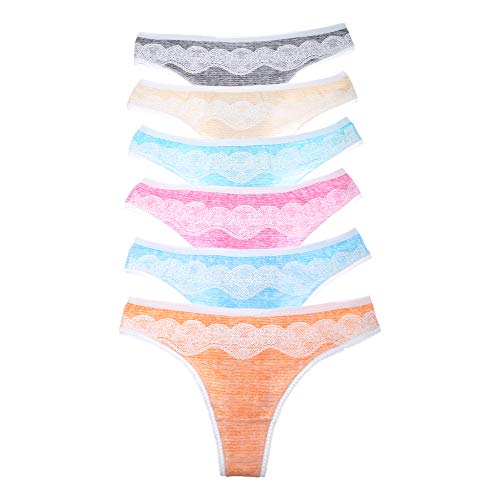 6-pack Mid Waist Floral Lace Print