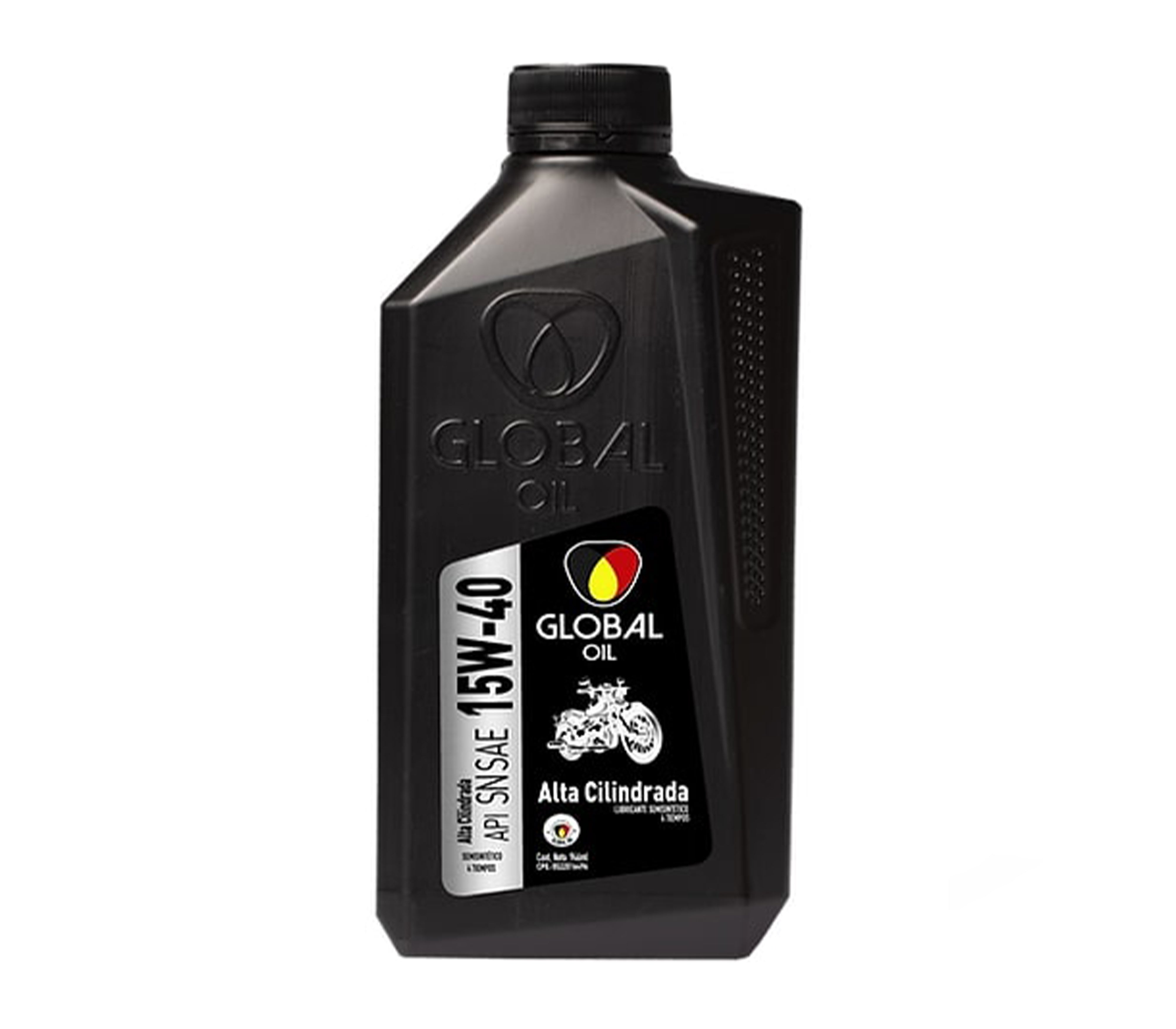 Global Oil High Mileage Semi-Synthetic Engine Oil API SN SAE 15W-40 1 Liter - Ideal for Older Vehicles, High-Performance Engines & Extreme Temperature Conditions