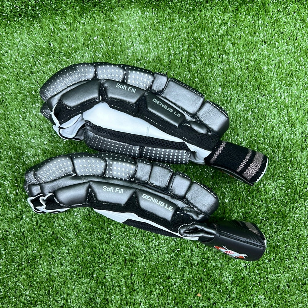 MRF Genius LE Adult Cricket Batting Gloves - Premium Leather Protection for Cricket Players - Perfect for Practice & Match Play