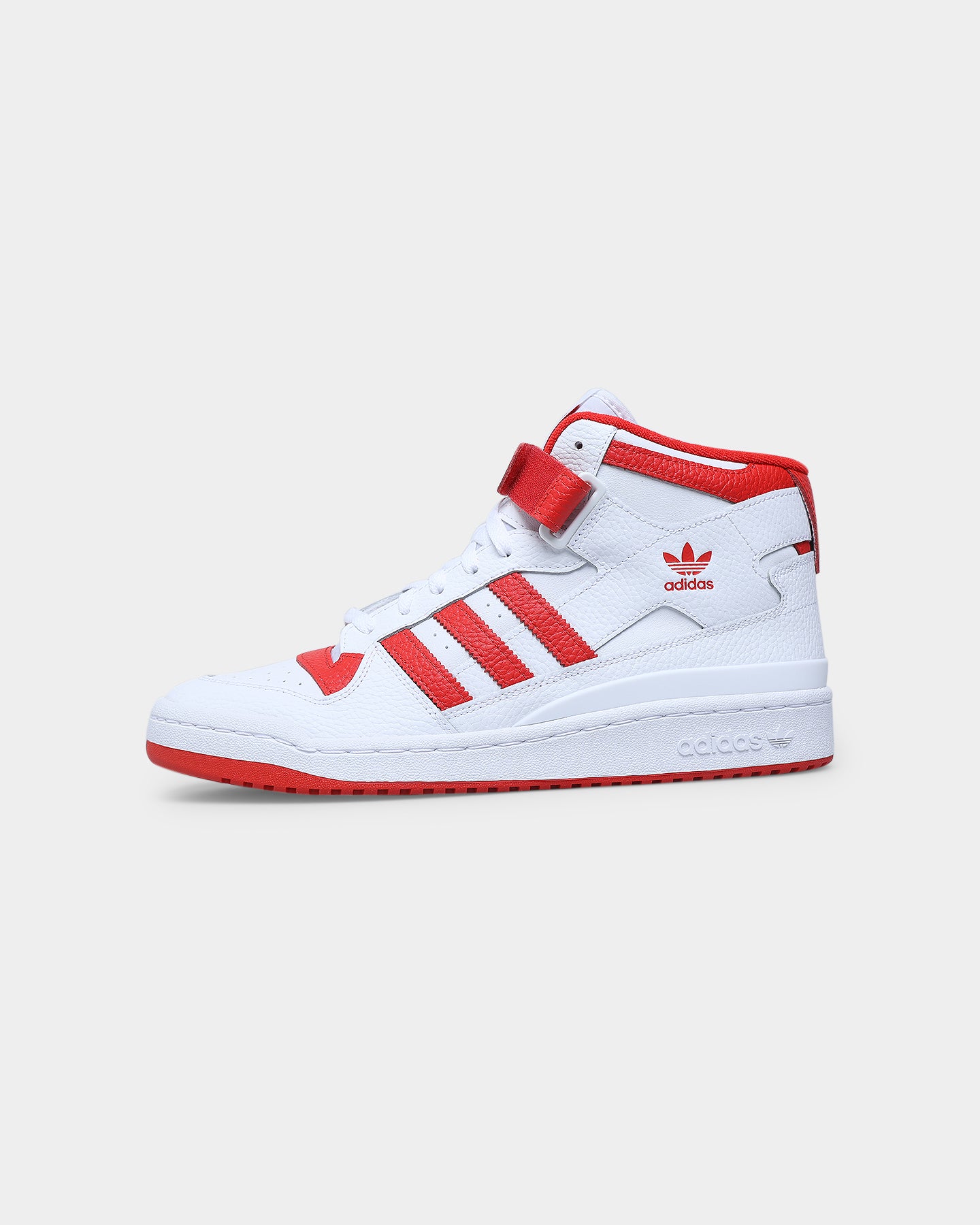 Adidas Forum Mid Sneakers - Cloud White/Vivid Red/Cloud White | Men's Basketball Shoes for Streetwear & Casual Outfits | Perfect for Gym, Running & Everyday Wear