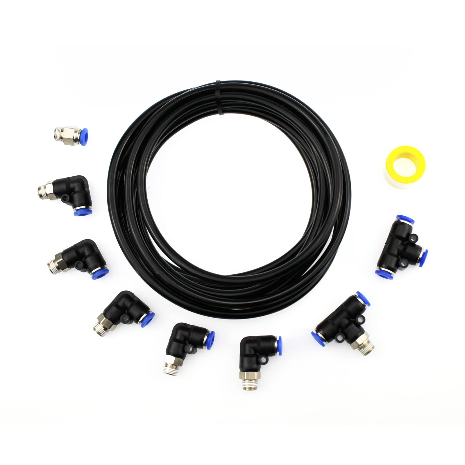 High Performance Vacuum PU Tubing and Push Lock Fittings Kit (1/8