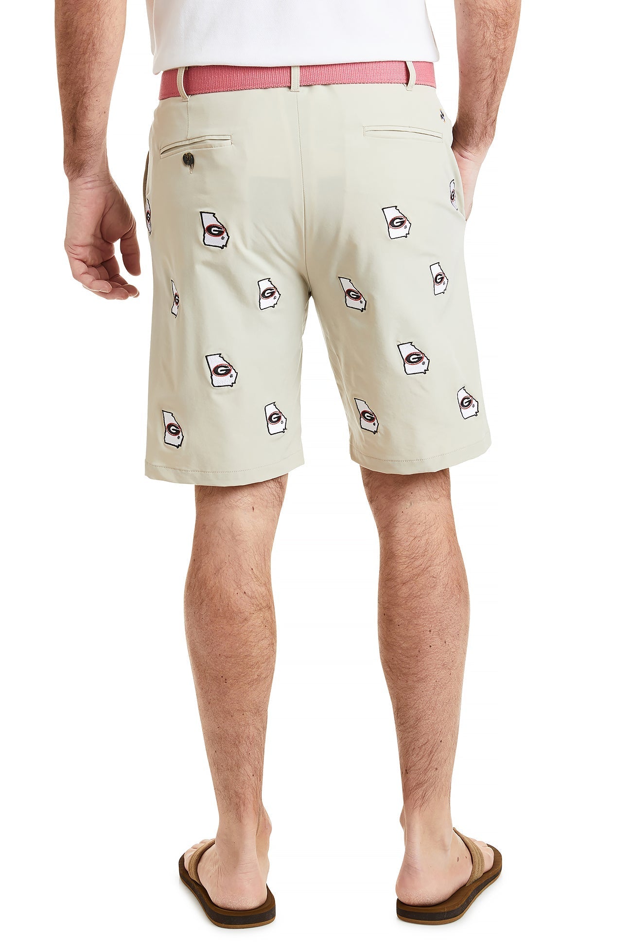 University of Georgia UGA Collegiate ACKformance Shorts in Khaki - Comfortable Athletic Shorts for Men, Perfect for Gym, Running, and Casual Wear
