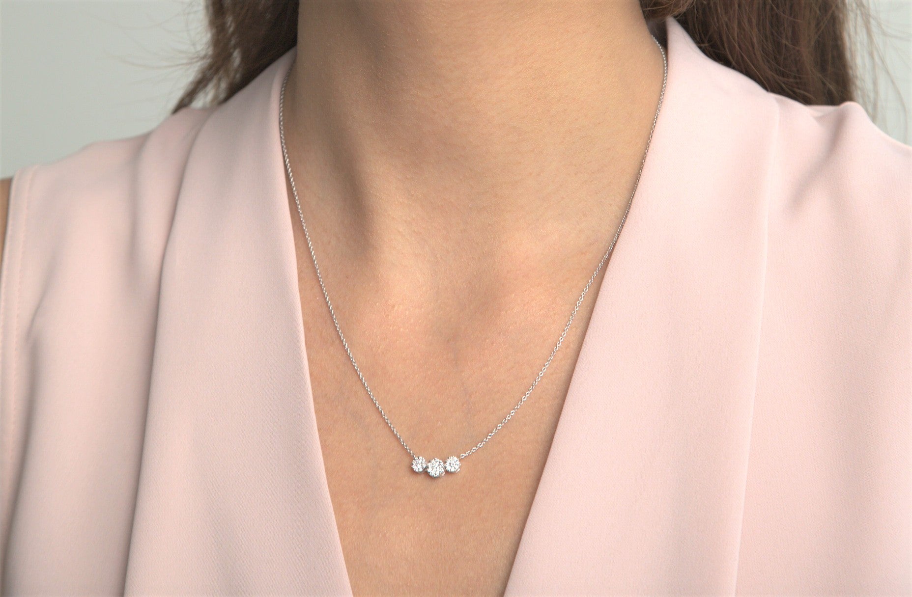 Diamond Cluster Necklace .35ctw - Elegant & Sparkling Jewelry for Women, Perfect for Weddings, Parties & Special Occasions