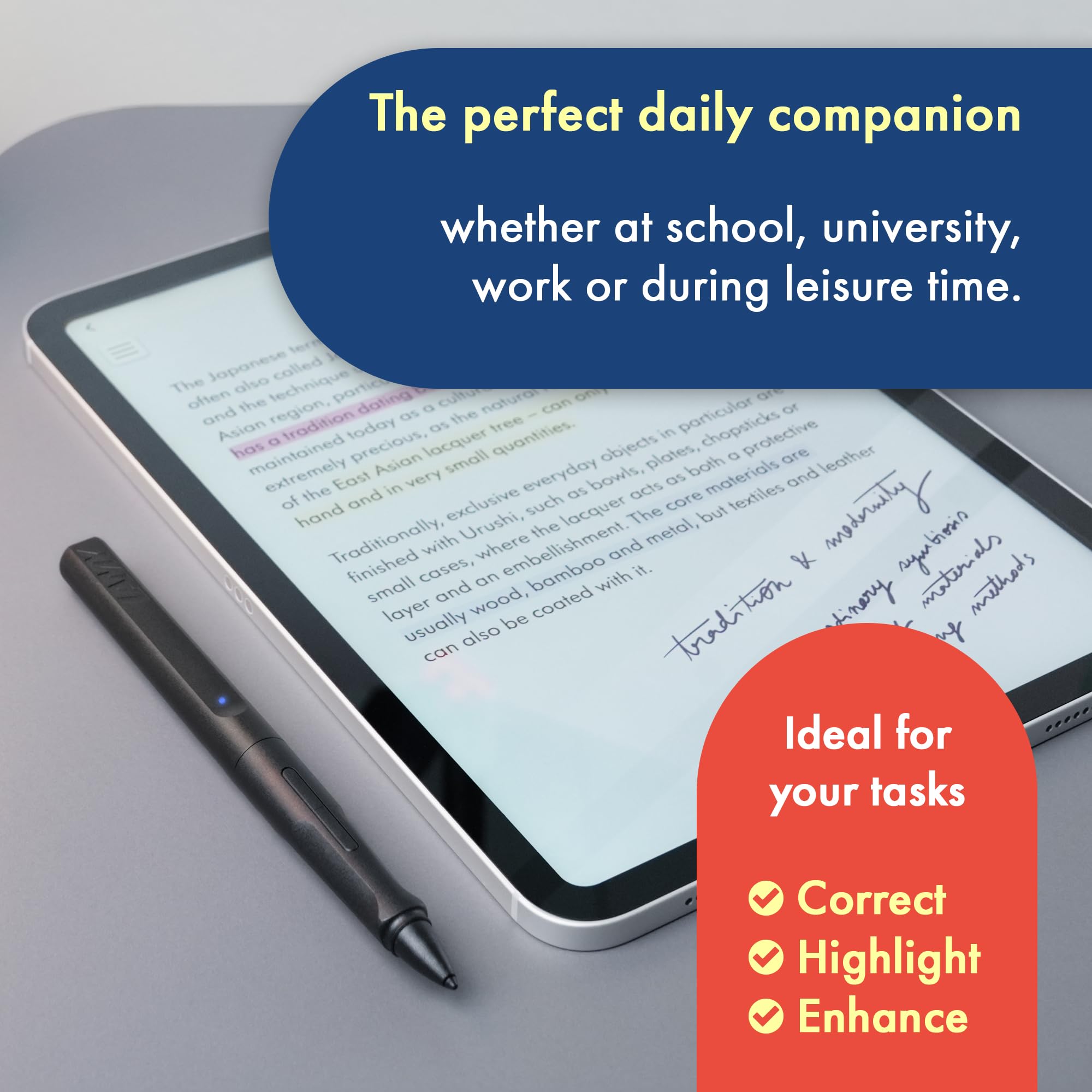 LAMY Safari Note+ White Stylus Pen for iPad - Palm Rejection, Tilt Sensitivity & Ergonomic Grip - Compatible with All iPad Models (2018-2023) - 10-Hour Battery Life - Perfect for Drawing, Note-Taking & Digital Art