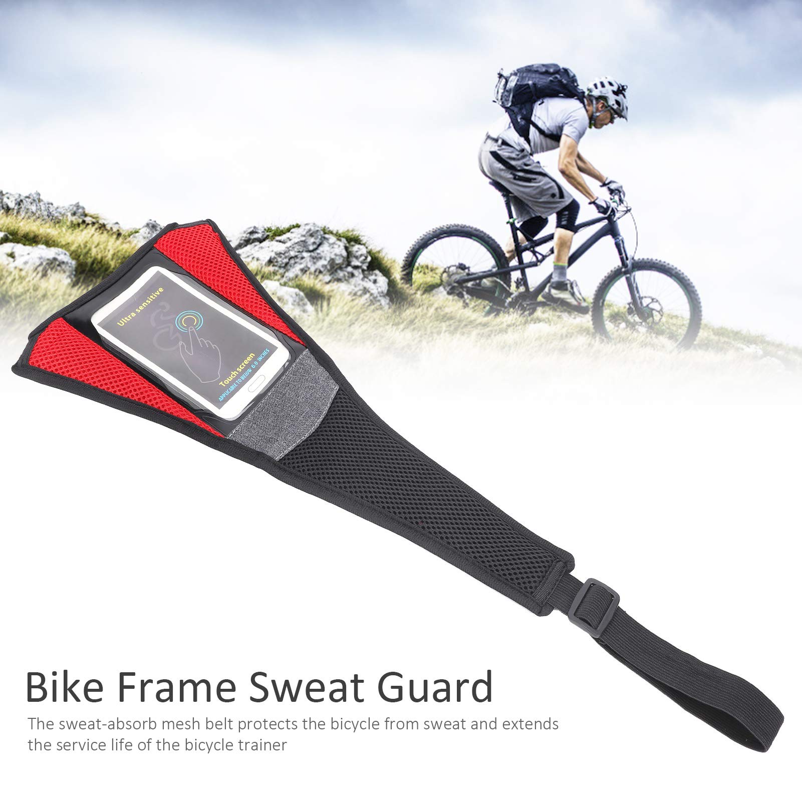 **Bike Trainer Sweat Guard - Sweat Absorbent Frame Protector Cover for Indoor Cycling, Smartphone Protection & Exercise Equipment - Perfect for Spin Bikes, Smart Trainers & Home Workouts**