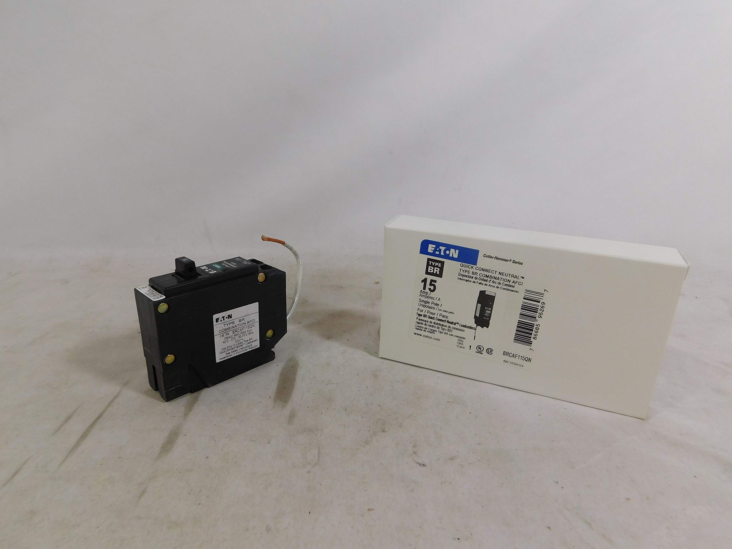 Eaton Cutler Hammer BRCAF115QN AFCI Combo Circuit Breaker 15 Amp Quick Connect - Arc Fault Protection for Home Electrical Safety | Perfect for Bedrooms, Living Rooms & Kitchens