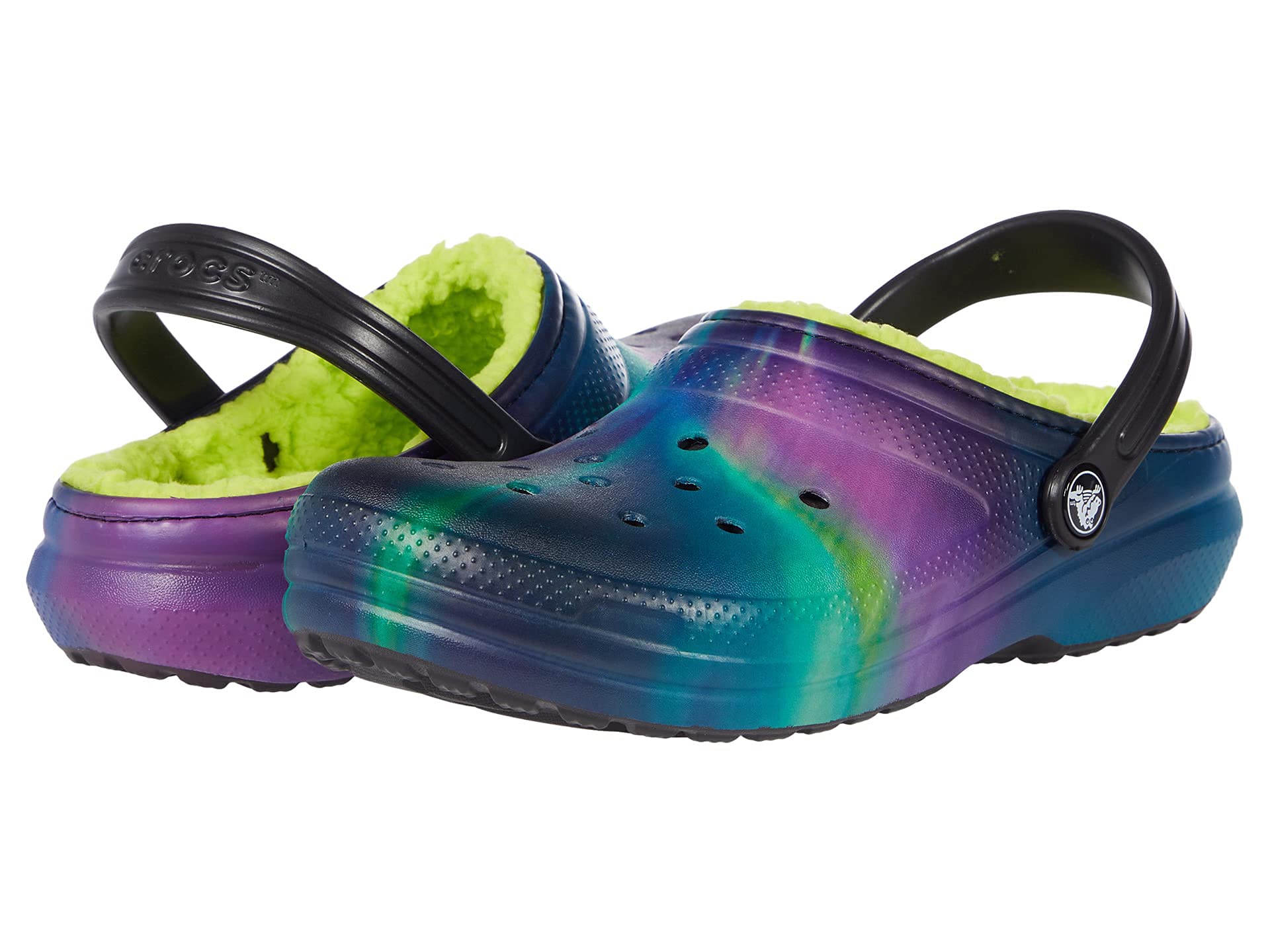 Crocs Unisex Kids' Classic Marbled Tie Dye Lined Clogs - Comfortable Water Shoes for Boys & Girls - Perfect for Beach, Pool, and Outdoor Play