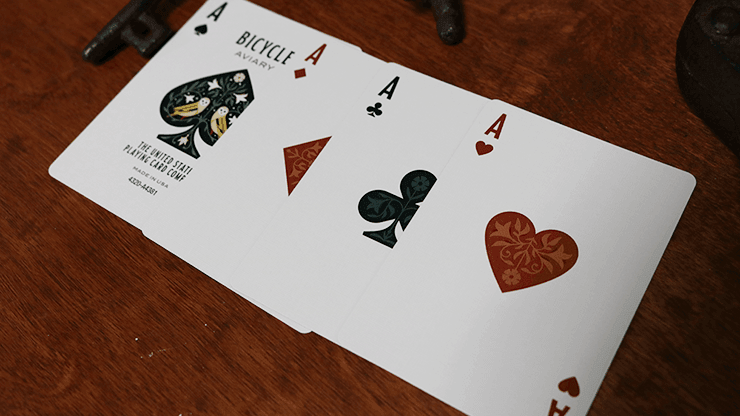 Bicycle Aviary Orange Playing Cards - Premium Quality Poker Cards for Magic Tricks, Card Games, and Collectibles - Perfect for Parties, Poker Nights, and Magic Shows