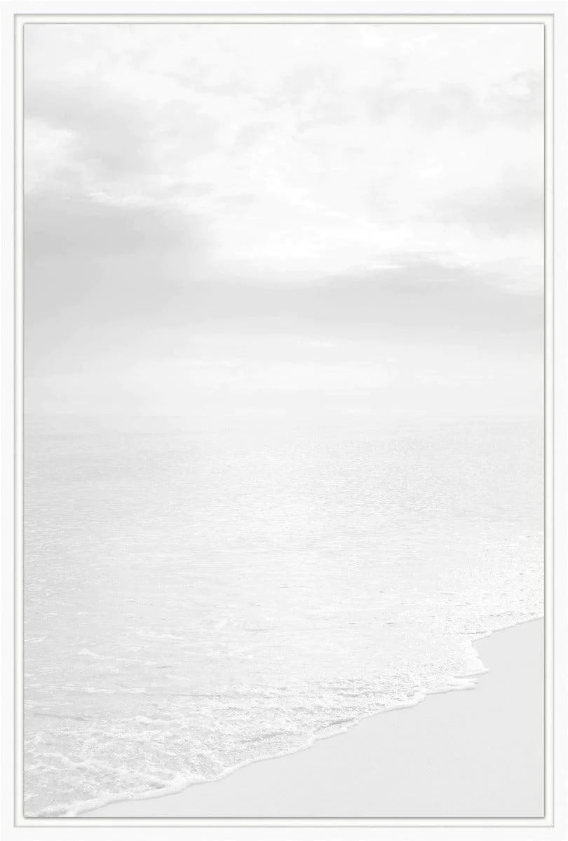 Calm Ocean Framed Wall Art - Coastal Beach Decor for Living Room, Bedroom & Office - Serene Seascape Painting for Home & Office Decor
