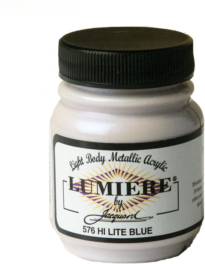 JACQUARD Lumiere Metallic Fabric Paint - 2.25 fl oz (66ml) - Premium Textile Paint for DIY Crafts, Clothing & Home Decor - Perfect for Silk, Cotton & Canvas Projects