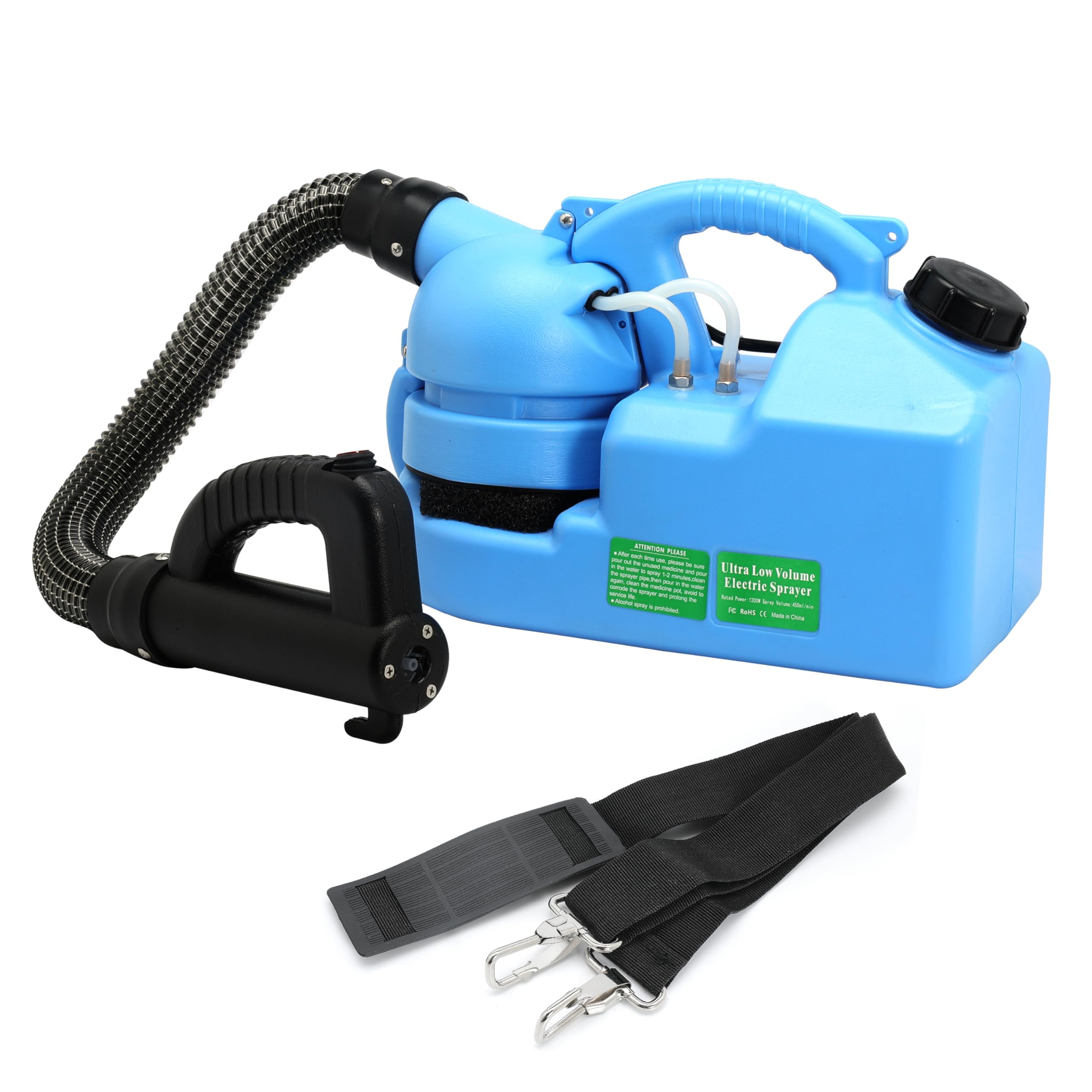 Electric ULV Fogger Sprayer Machine 7L (1.85 Gallon) Capacity - Portable Ultra-Low Volume Atomizer for Indoor & Outdoor Pest Control, Disinfection, Sanitization - Ideal for Homes, Gardens, Farms & Commercial Spaces