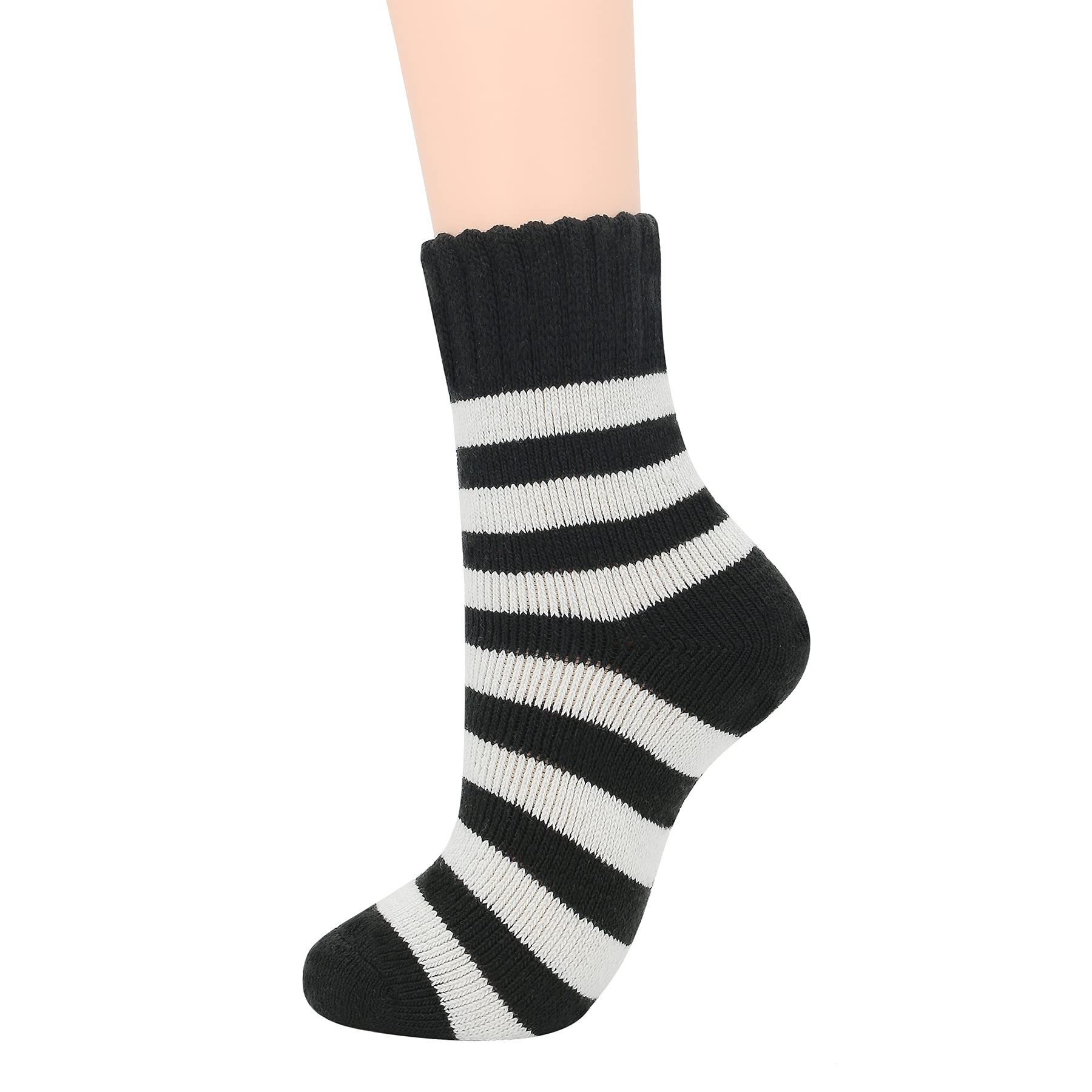 Zando Women's Cozy Warm Wool Socks - Soft Thick Boot Crew Socks for Winter, Hiking & Everyday Comfort