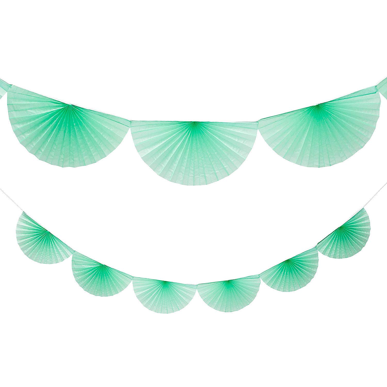 Mint SEMI Burst Fan Garland - 1 Piece Party Decoration for Birthday, Wedding, Baby Shower & Home Decor
