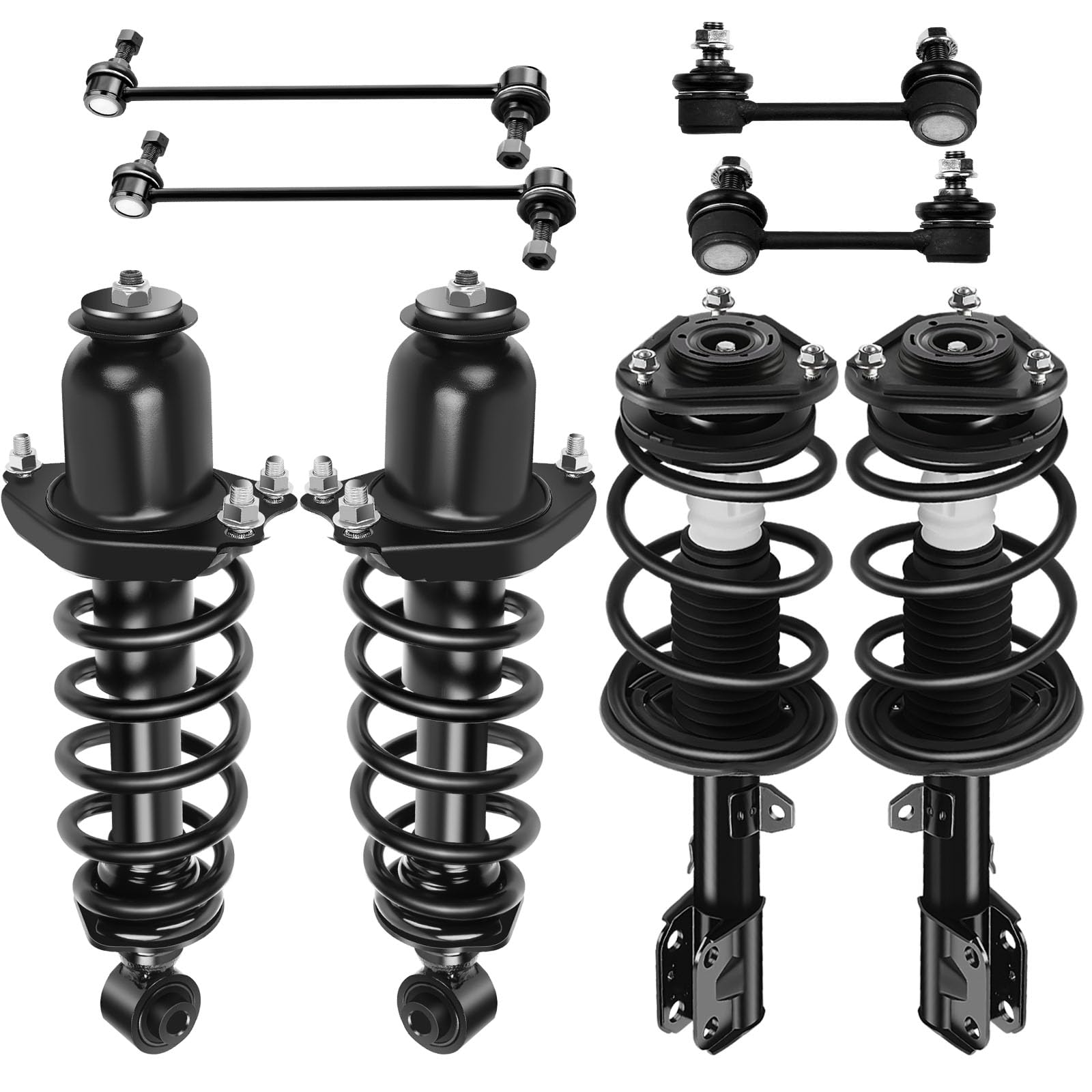 2005-2010 Scion tC Front & Rear Strut Spring Assembly with Stabilizer Bar Link Kit - Complete Suspension Upgrade for Smoother Ride & Better Handling