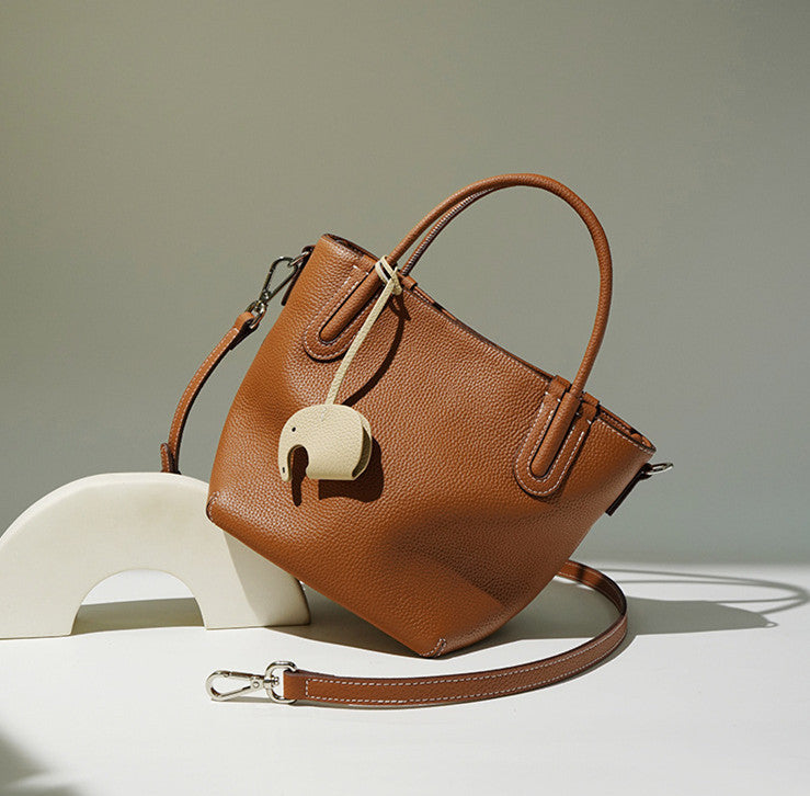 Mini Leather Bucket Bag for Women - Stylish Crossbody Purse with Adjustable Strap - Perfect for Travel, Shopping & Everyday Use