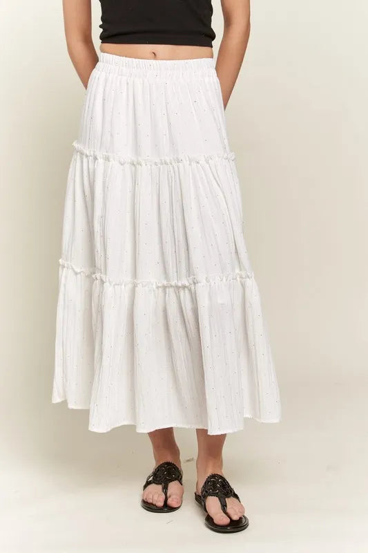 Sparkly Rhinestone Tiered Skirt for Women - Elegant Party Dress with Crystal Embellishments | Perfect for Weddings, Prom, Evening Events & Special Occasions