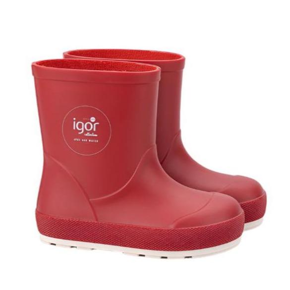 Igor Yogi Nautico Barefoot Rain Boots for Men & Women - Waterproof Comfortable Lightweight Outdoor Shoes - Perfect for Hiking, Gardening, and Rainy Day Adventures (Red)