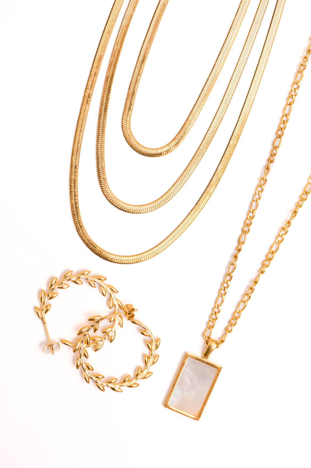 Go for Gold Jewelry Bundle - 14K Gold Plated Necklace, Bracelet & Earrings Set for Women | Perfect for Parties, Weddings & Special Occasions