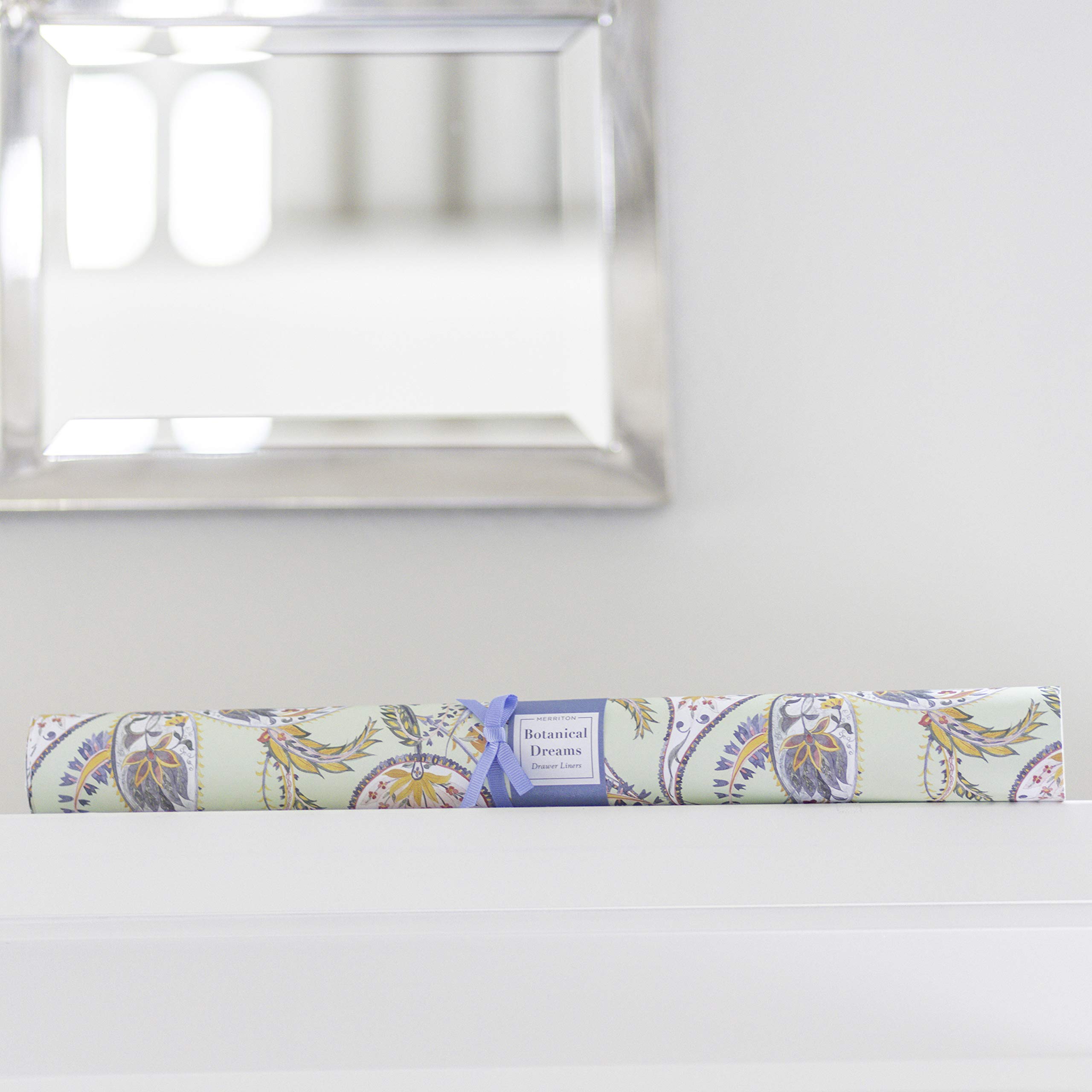 Fragrant Drawer Liners for Dresser & Cabinet - Scented Shelf Paper for Closet, Kitchen & Wardrobe | Non-Adhesive Botanical Dreams Scent | Perfect for Organizing & Freshening Clothes, Towels & Linens