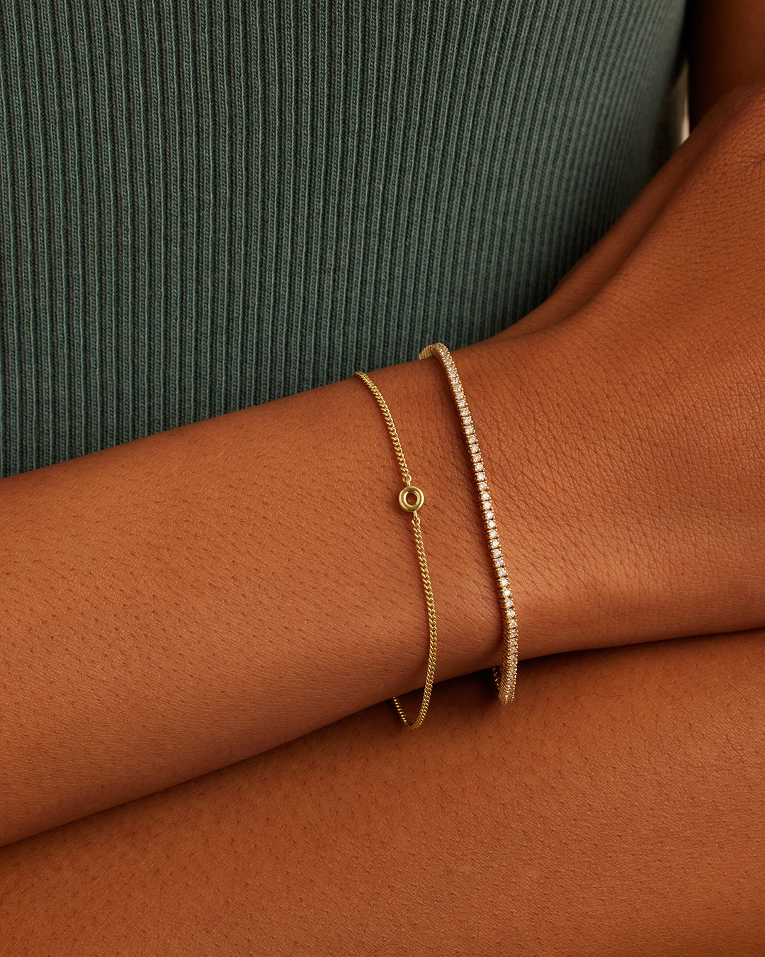 Wilder Mini Alphabet Bracelet - Personalized Initial Letter Bracelet for Women & Girls - Trendy Stackable Jewelry for Everyday Wear & Gifts