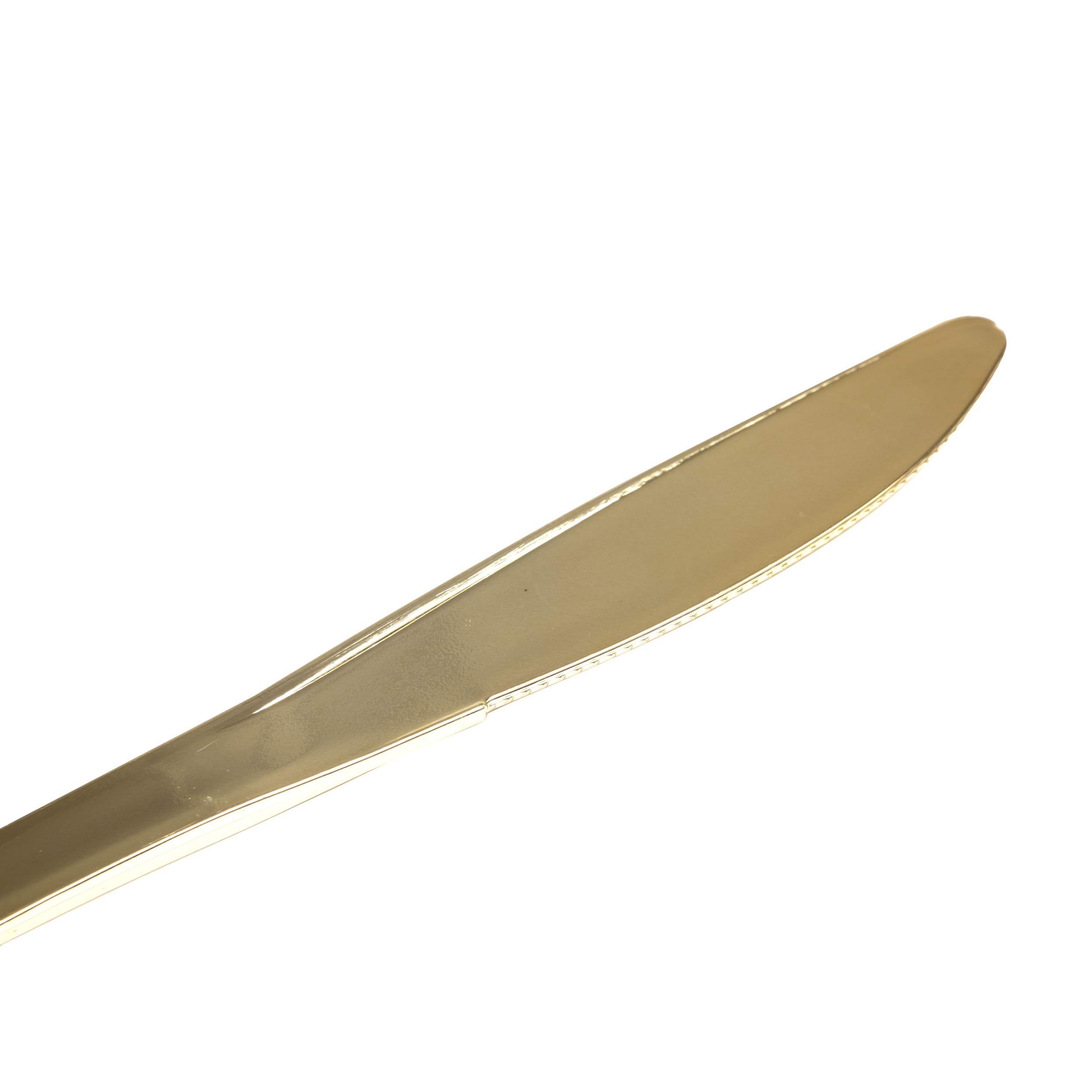 100-Pack Gold Plastic Knives - Heavy Duty Disposable Cutlery Set for Catering, Parties, Weddings & Daily Use | Elegant Flatware for Events, Receptions & Dinner Settings