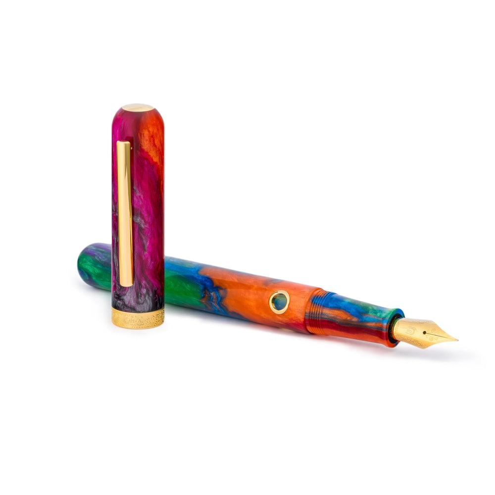 Nahvalur (Narwhal) Macaw Fountain Pen - Limited Edition 2023 - Premium Writing Instrument for Calligraphy, Journaling & Gift Giving
