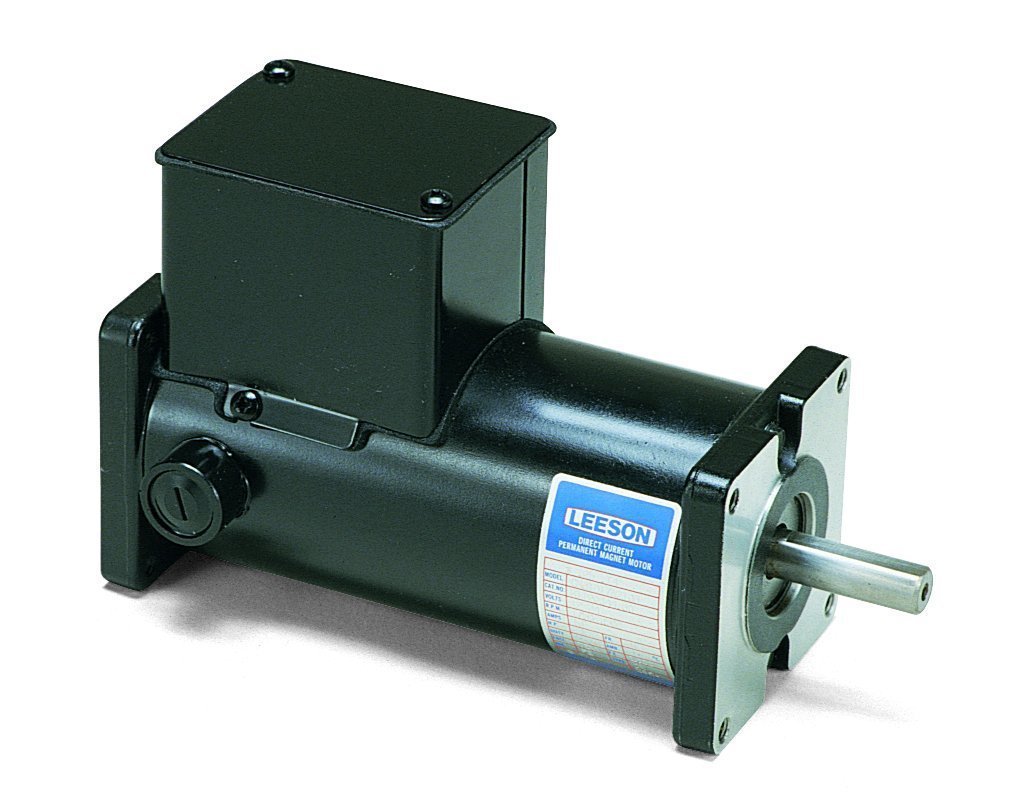 Leeson M1120046 Permanent Magnet 12V DC Motor - 1/6 HP, 1800/3900 RPM, TENV, 31GS Frame - Ideal for HVAC Systems, Industrial Equipment & DIY Projects