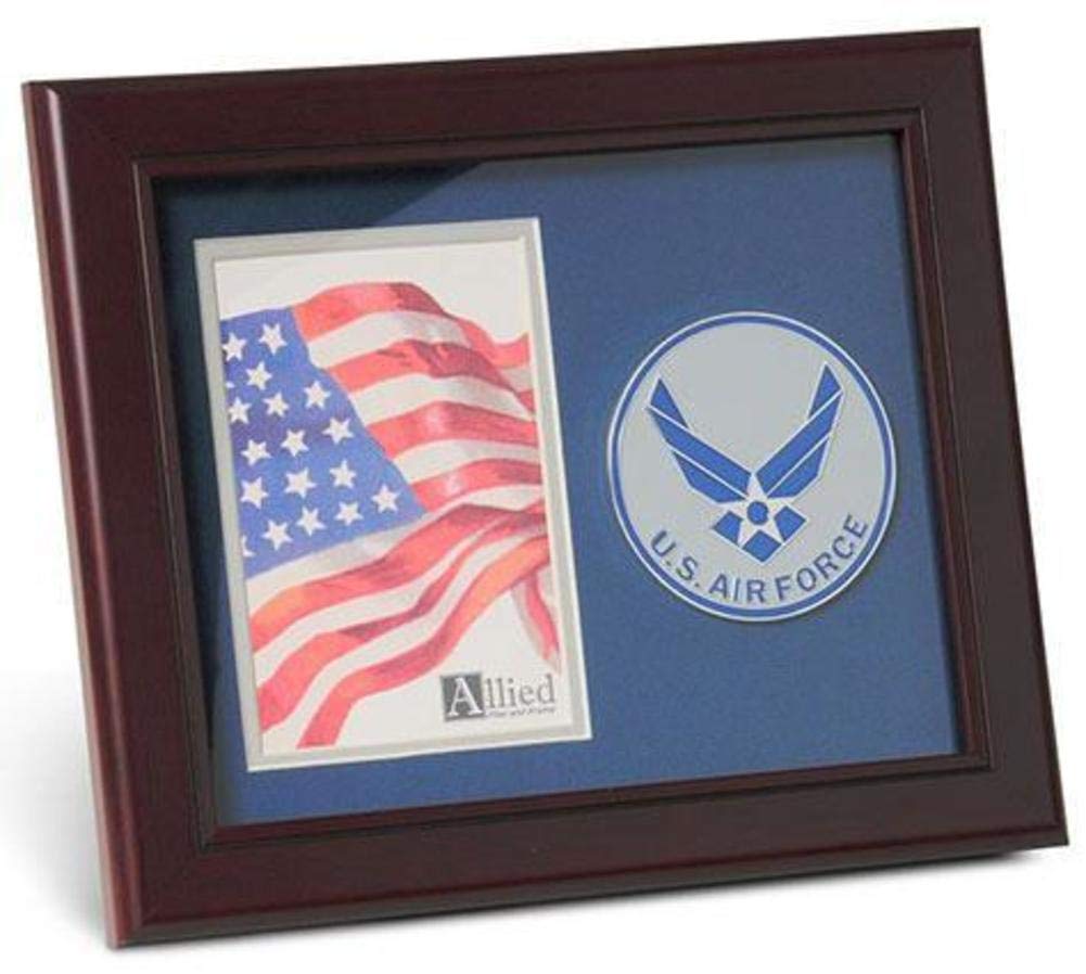4x6 Inch Air Force Medallion Portrait Picture Frame - Flags Connections Aim High - Perfect for Military Home Decor, Office Display & Gift Giving