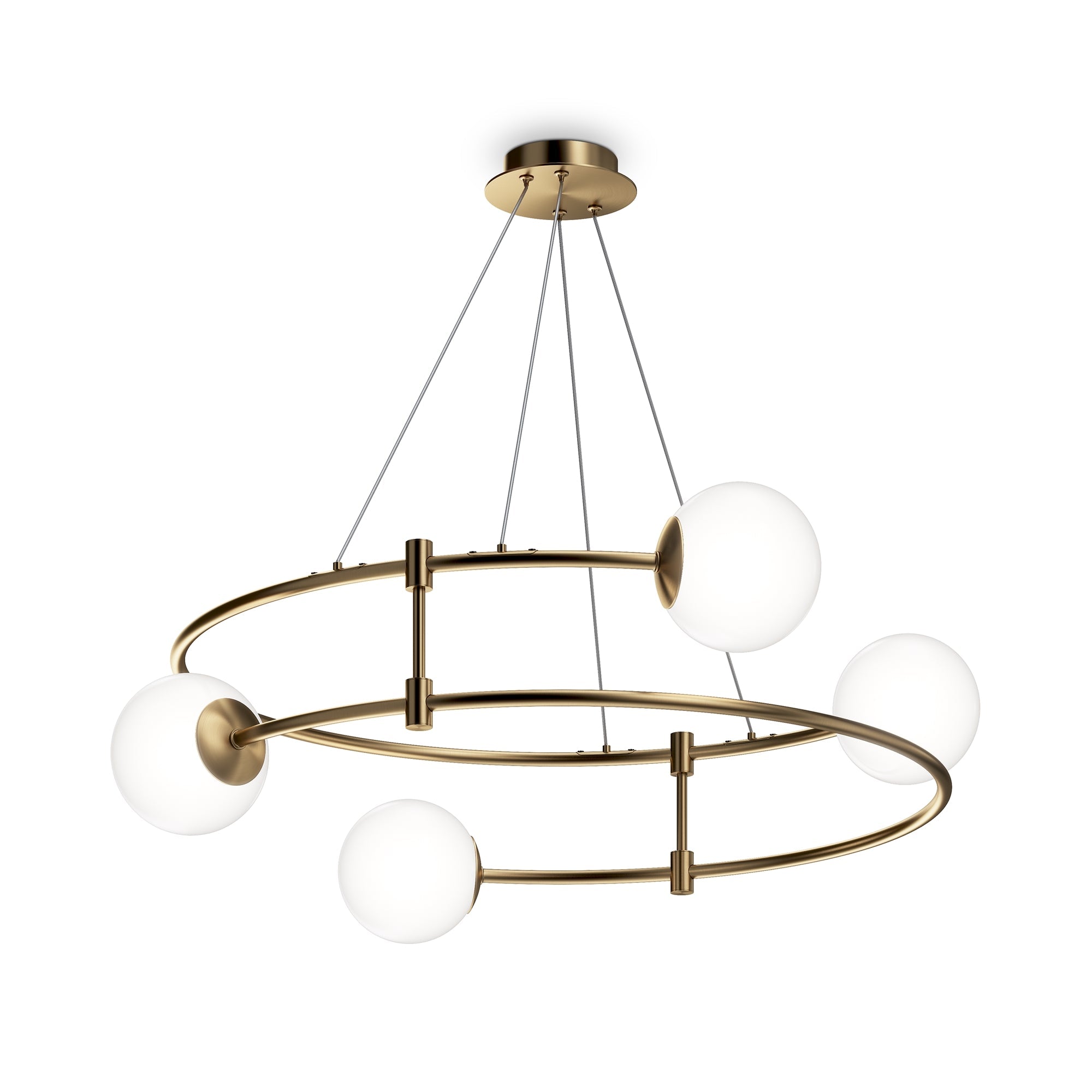 4/6Lt Gold & Black Finish Balance Center Light - Perfect for Dining Rooms, Living Rooms, and Bedroom Ceiling Lighting
