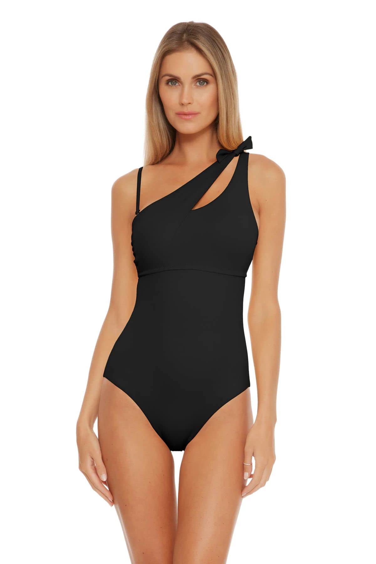Color Code Sadie Asymmetrical One-Piece Swimsuit - Black - Size SM | Sexy Cutout Monokini for Beach, Pool Party & Vacation