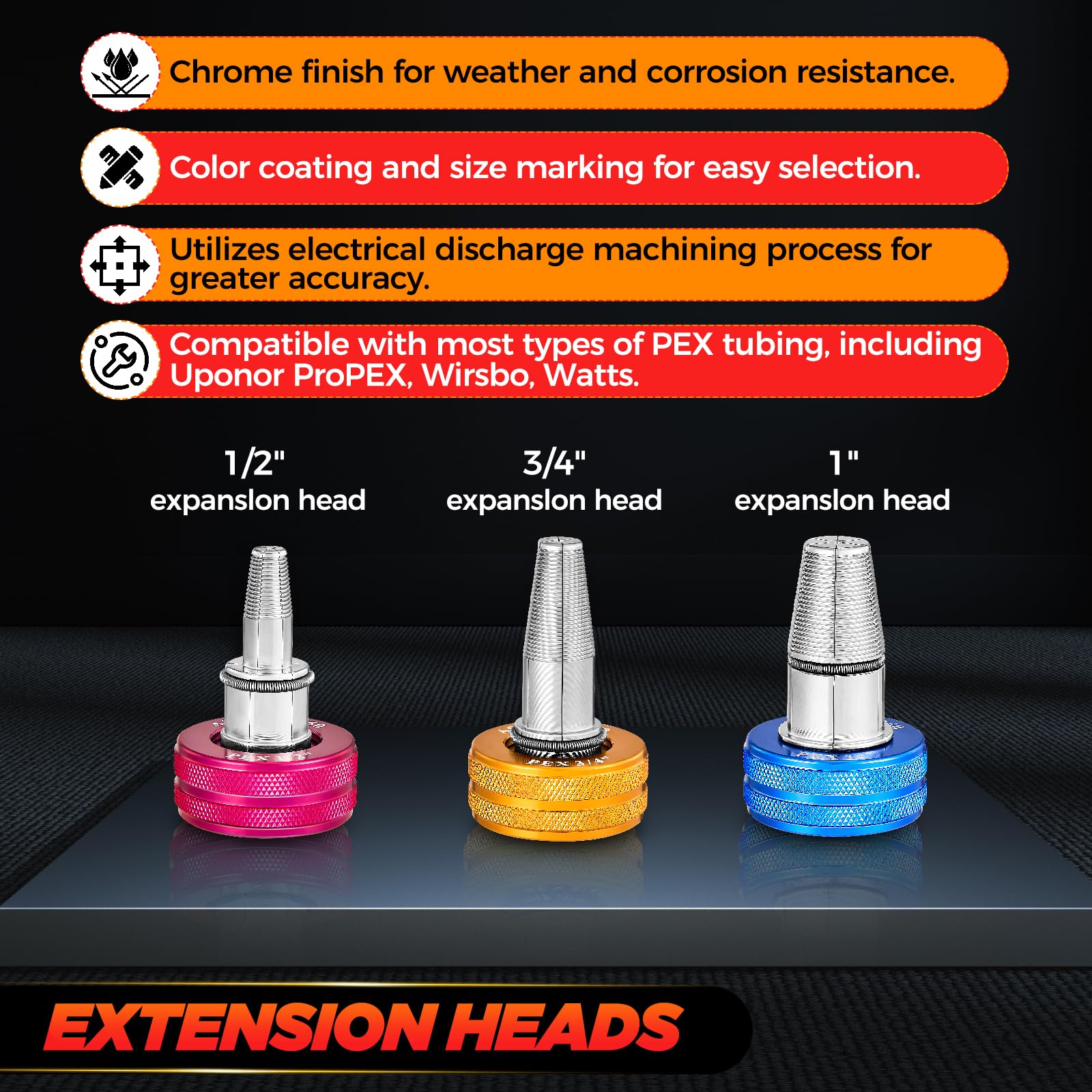 Saker PEX Tube Expansion Tool Kit - PEX-A Expansion Tool with 1/2