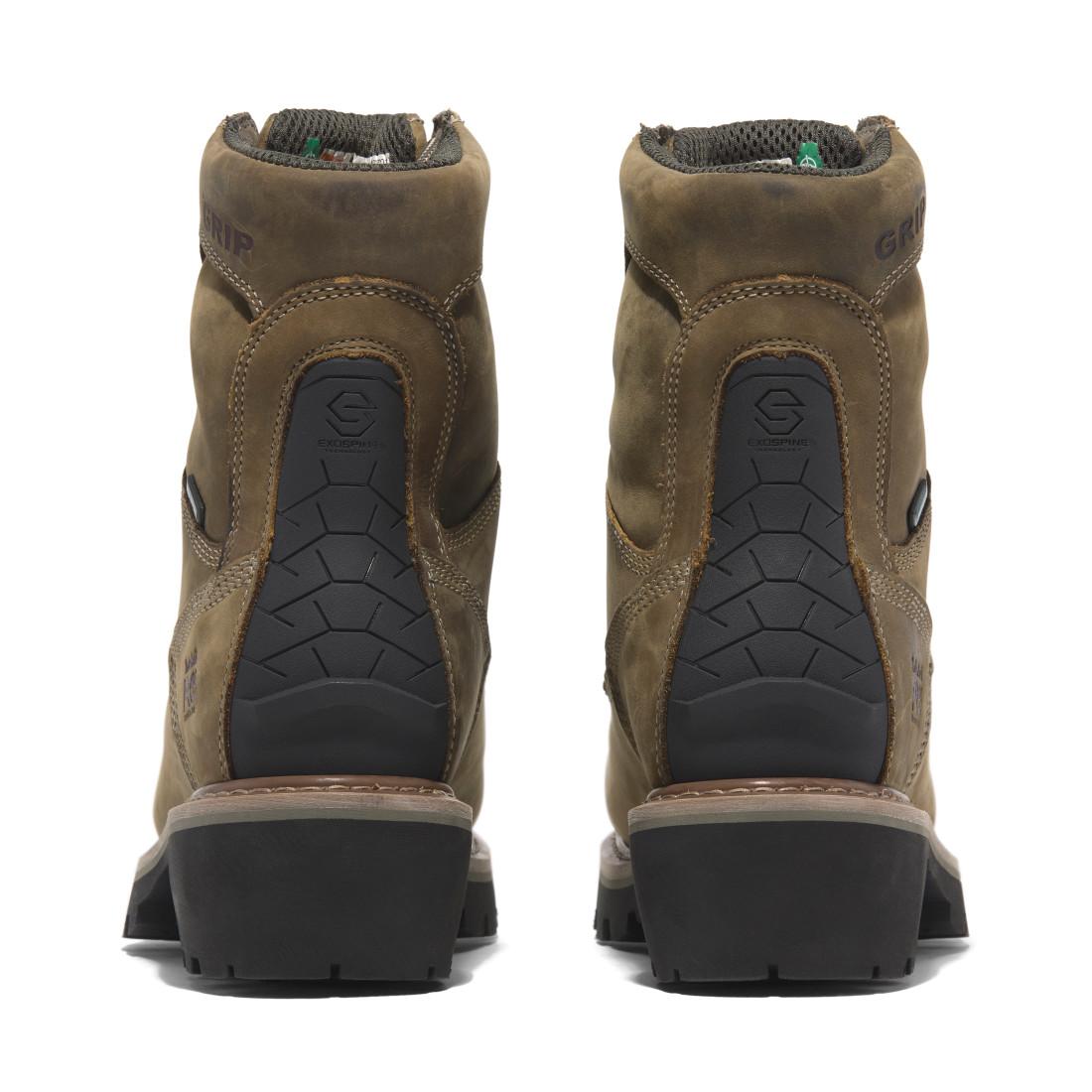 Evergreen EV Waterproof Composite Toe 400g Insulated Work Boots for Men - Medium Brown Safety Shoes for Construction, Hiking & Outdoor Work