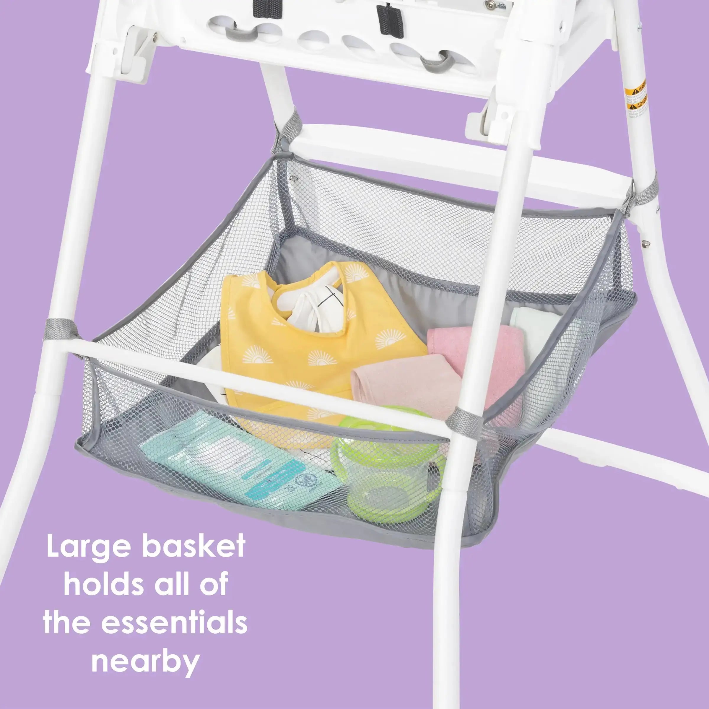 Portable Flat Fold High Chair for Babies & Toddlers - Lightweight, Space-Saving Baby Dining Chair for Home, Restaurant & Travel Use