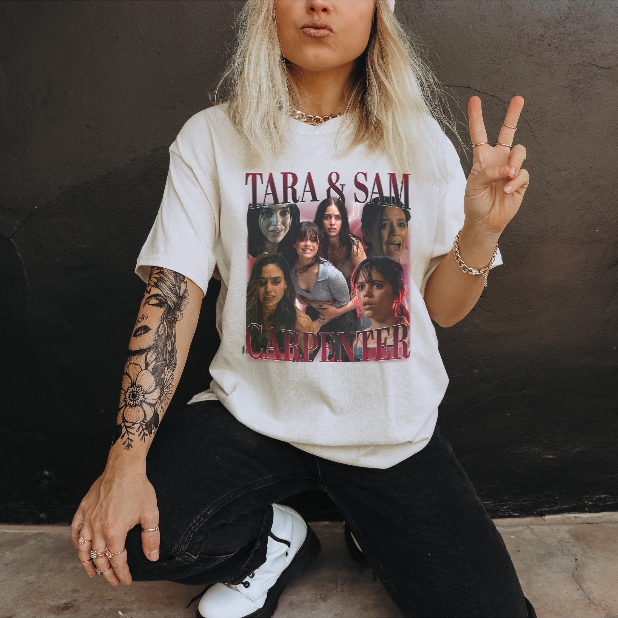 Vintage Sam Carpenter Shirt & Tara Carpenter Shirt - Scream 6 Movie T-Shirt Collection - Perfect for Halloween Costumes, Cosplay, and Horror Movie Fans
