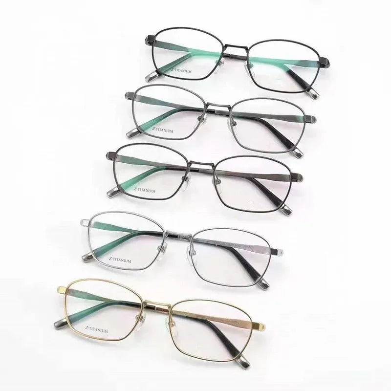 Aimee Unisex Full Rim Square Titanium Eyeglasses Frame 27010 - Lightweight Durable Glasses for Men & Women - Perfect for Reading, Work, and Everyday Use