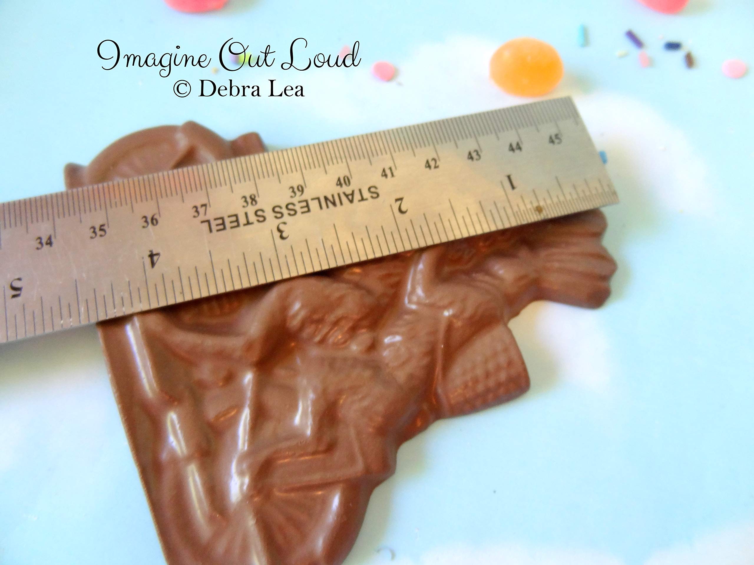 Handmade Faux Chocolate Rabbit Bunnies Couple on Bicycle - 4.5
