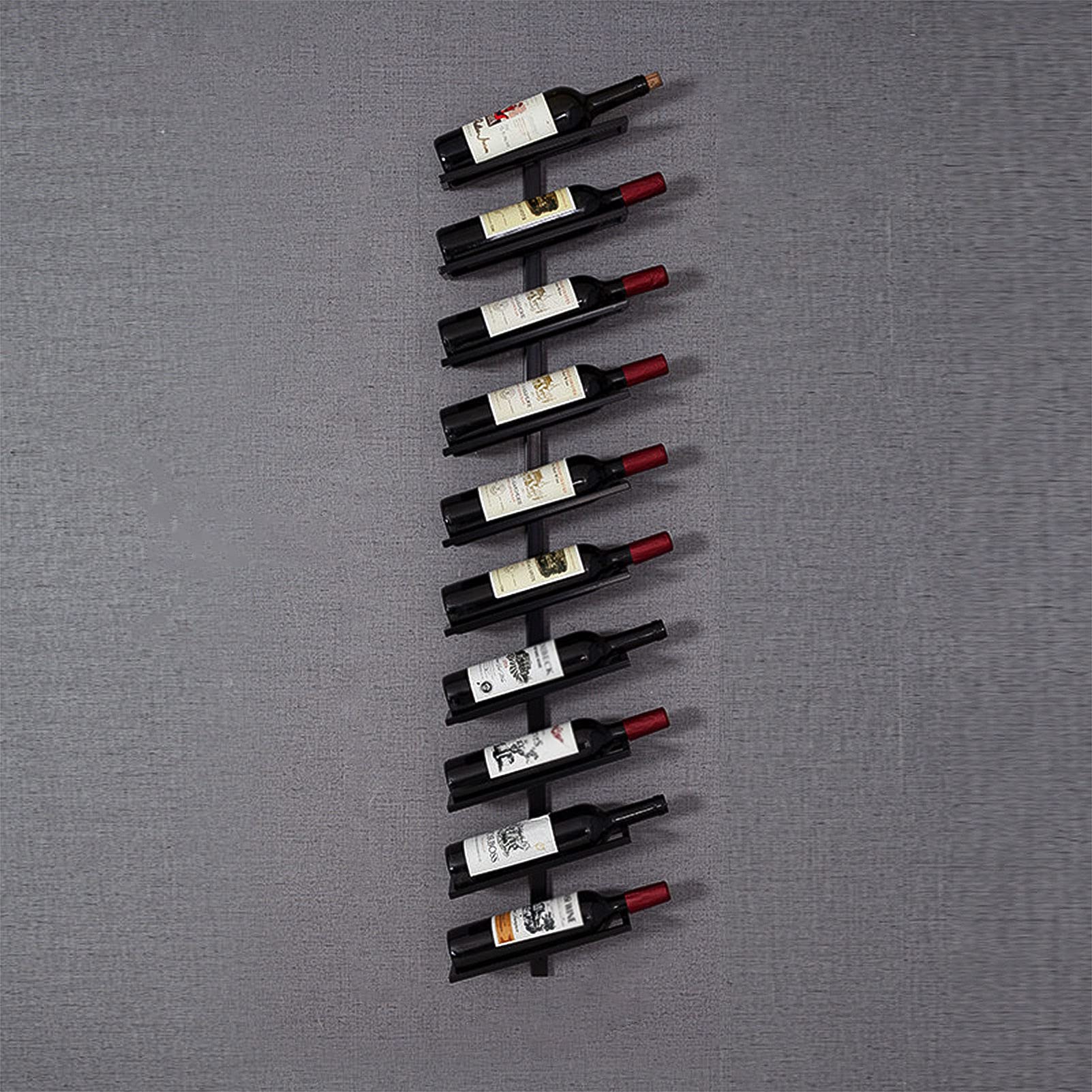 Wall-Mounted Wine Rack for 2/4/6/8/10/12 Bottles - Sturdy Metal Wine Storage Holder - Bronze/Black/Gold Finish - Perfect for Kitchen, Restaurant, Bar or Wine Cellar Organization & Decoration