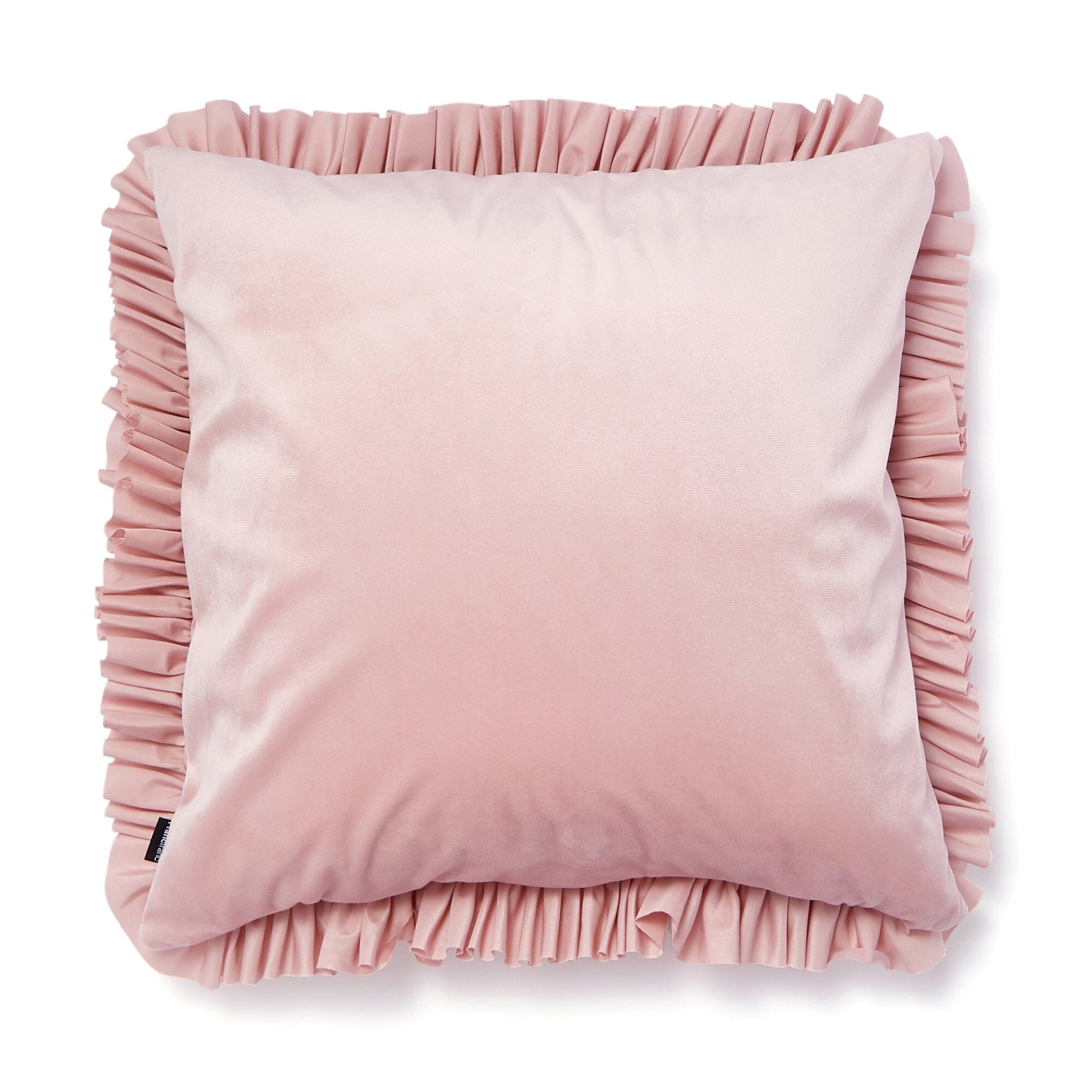 Frill Applique Cushion Cover 18x18 Inches Pink - Elegant Home Decor for Living Room, Bedroom, or Sofa