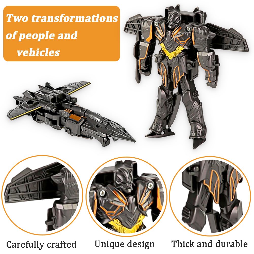 2 in 1 Transformable Robot Toy & Aircraft - Handmade Deformation Robot Car for Kids & Adults | Perfect STEM Gift for Boys & Girls | Playtime, Collectible Display & Birthday Present