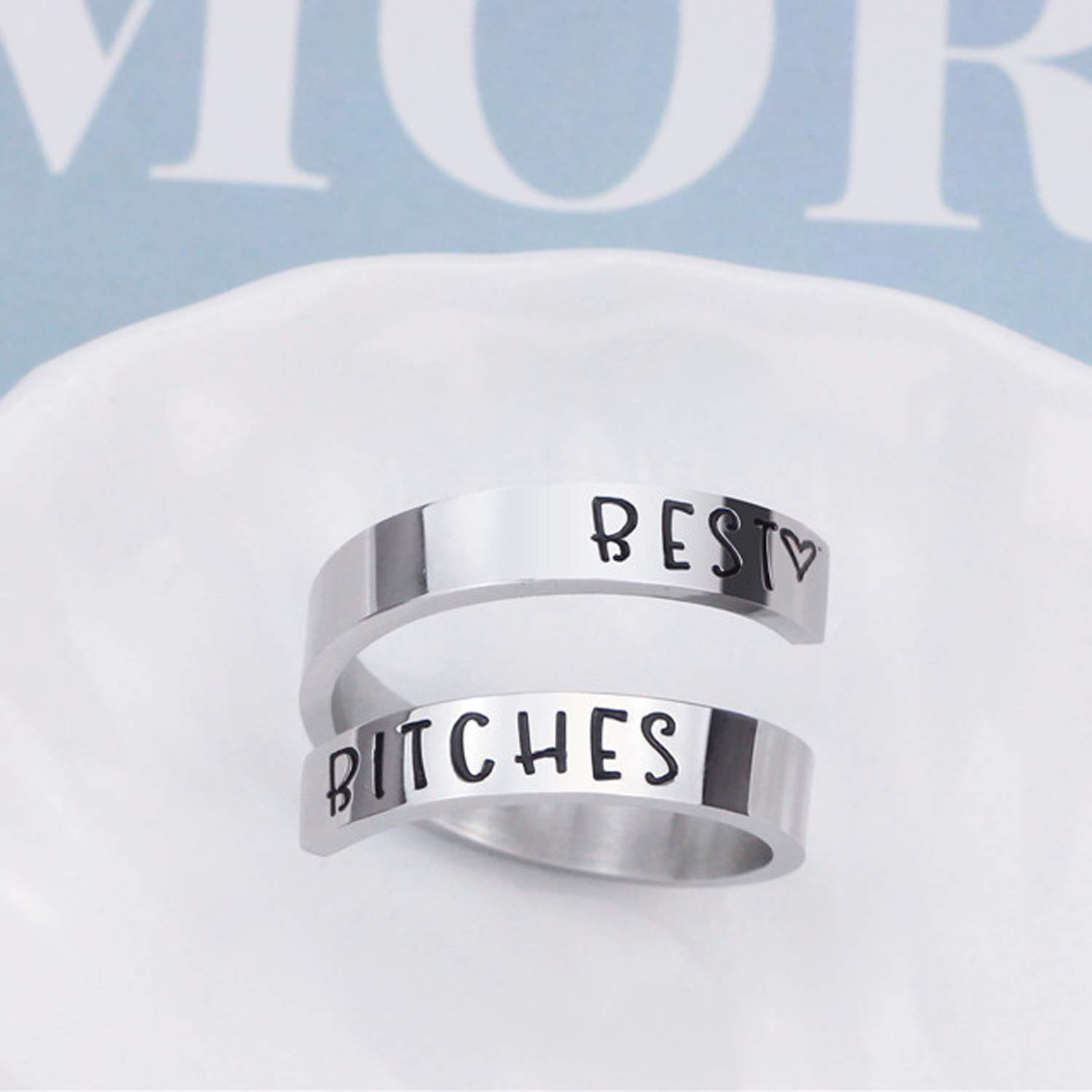 Inspirational Stainless Steel Spiral Wrap Twist Ring for Women - Personalized Encouragement Jewelry, Birthday Gift for Her - Perfect for Daily Wear, Office, Parties & Special Occasions