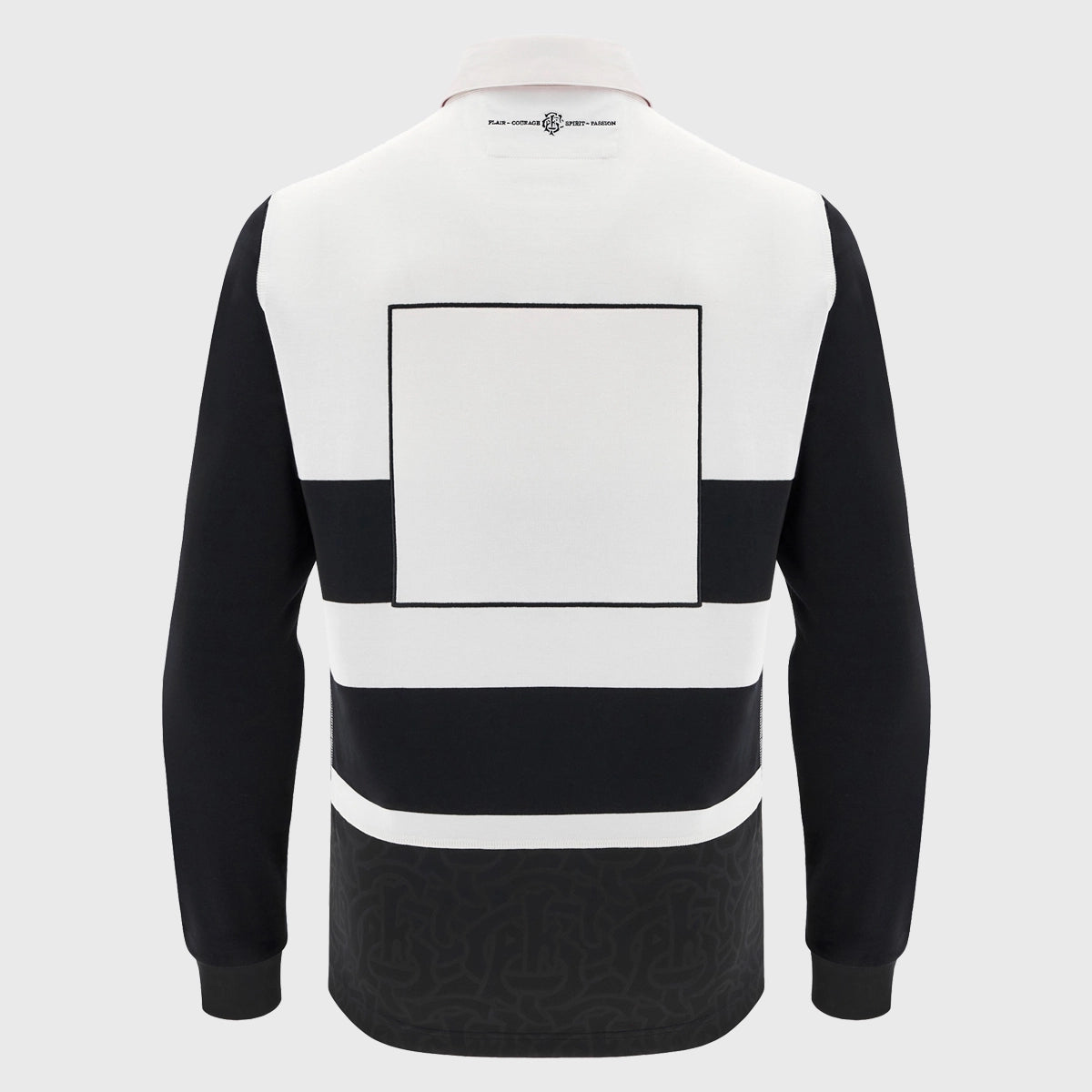 Macron Barbarians Men's Cotton Long Sleeve Rugby Shirt 2025 - Breathable Sports Jersey for Rugby Training & Casual Wear