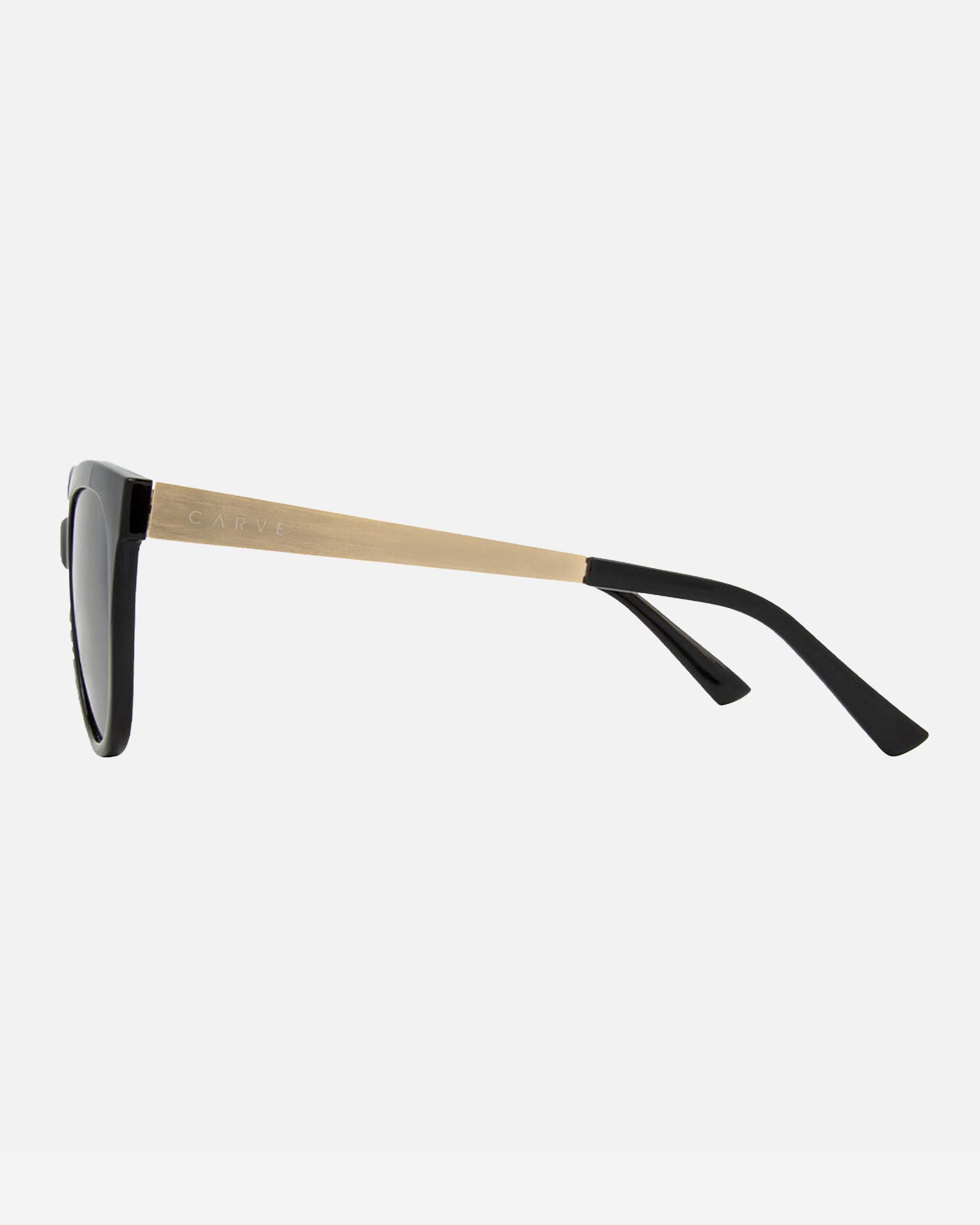 Allure Sunglasses - Gloss Black & Gold Frame with Dark Gray Polarized Lenses | UV Protection, Fashion Shades for Outdoor Activities, Beach, Driving & Travel