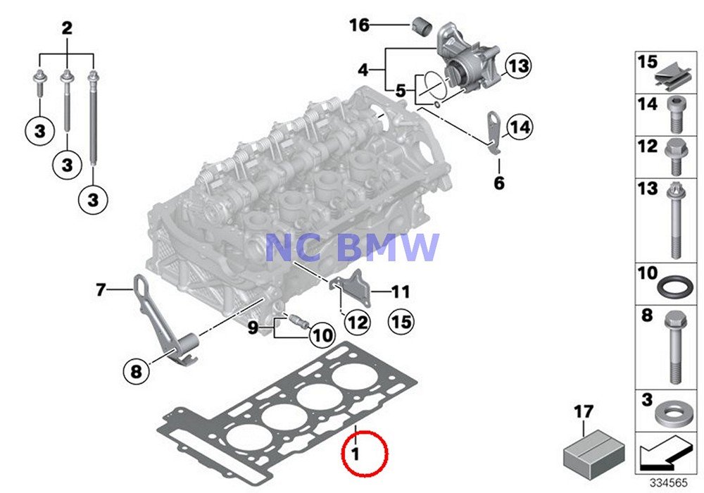 BMW Mini Cylinder Head Gasket +0.3mm (1.20mm) - Compatible with Cooper S, JCW, Cooper SX Models | High-Performance Engine Seal Replacement for BMW Mini Vehicles | Ideal for Engine Repairs, Performance Upgrades & Maintenance