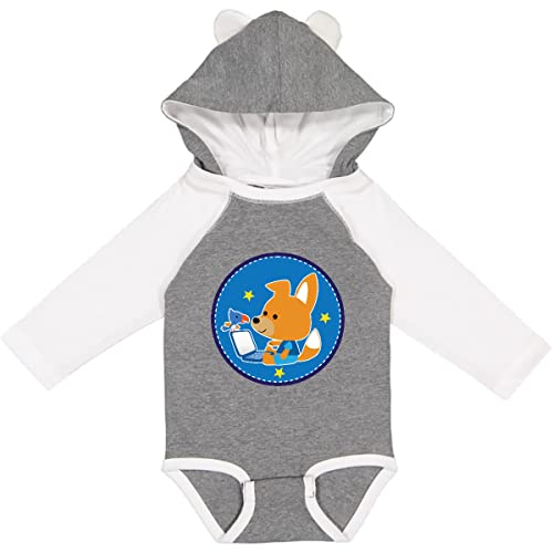 Inktastic Fox and Computer Graphic Long Sleeve Baby Bodysuit for Boys - Soft Cotton Creeper for Playtime, Daycare & Family Photos