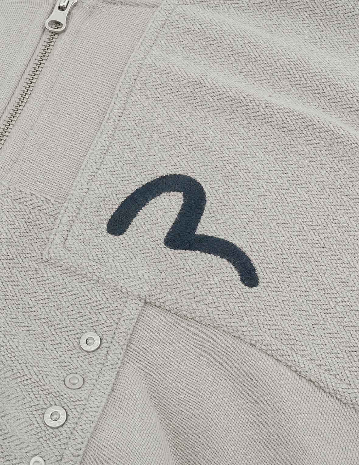 Seagull Embroidery Relaxed Fit Hoodie - Soft Fabric Blocking Sweatshirt for Men & Women | Perfect for Casual Wear, Outdoor Activities, and Street Fashion