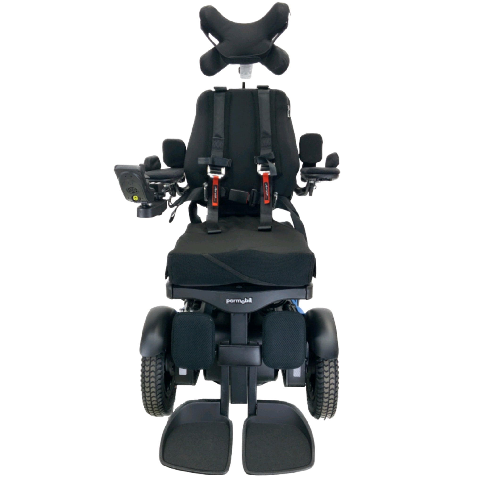 Permobil F3 Rehab Power Wheelchair with Tilt & Recline | 17x19 Seat | Adjustable Power Leg Rests & Contoured Headrest | Ideal for Home & Outdoor Mobility