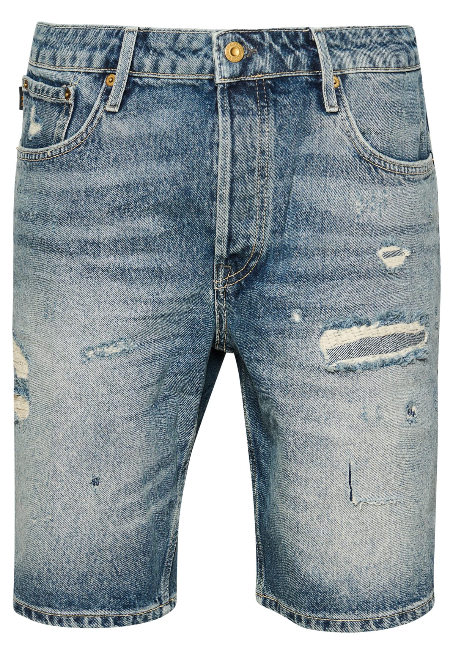Superdry Men's Vintage Straight Fit Shorts - Button Fly Denim Shorts for Casual Wear & Summer Outfits
